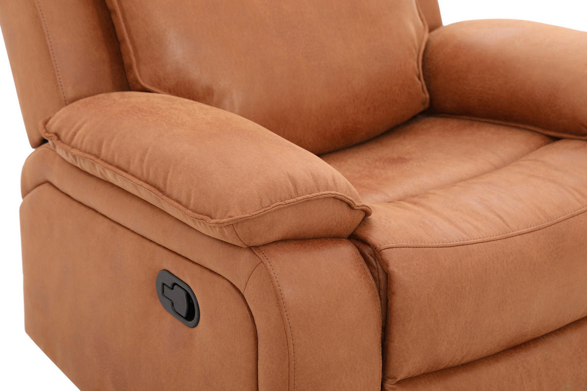 SITZGARNITUR Mikrofaser Cappuccino  - Schwarz/Cappuccino, Design, Holz/Kunststoff (215/101/97cm) - Livetastic