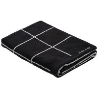 TÖRÖLKÖZŐ 70/140 cm fekete, ezüst  - ezüst/fekete, Natur, textil (70/140cm) - Bio:Vio
