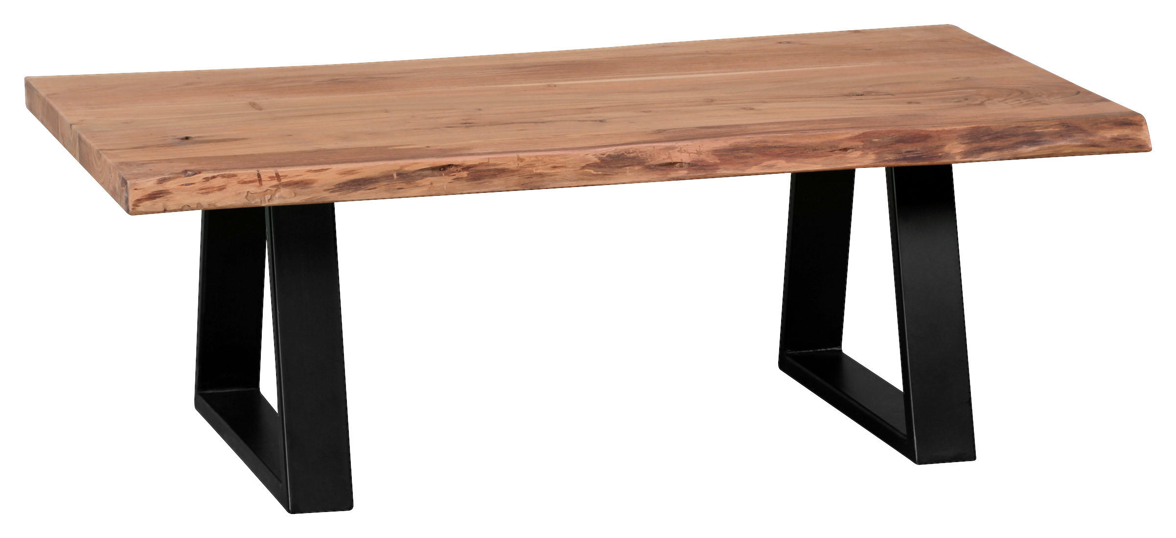 DOHÁNYZÓASZTAL fa 115/60/40 cm   - akácia színű/fekete, Design, fa/fém (115/60/40cm) - MID.YOU