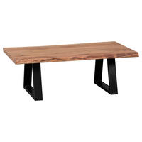 DOHÁNYZÓASZTAL fa 115/60/40 cm   - akácia színű/fekete, Design, fa/fém (115/60/40cm) - MID.YOU
