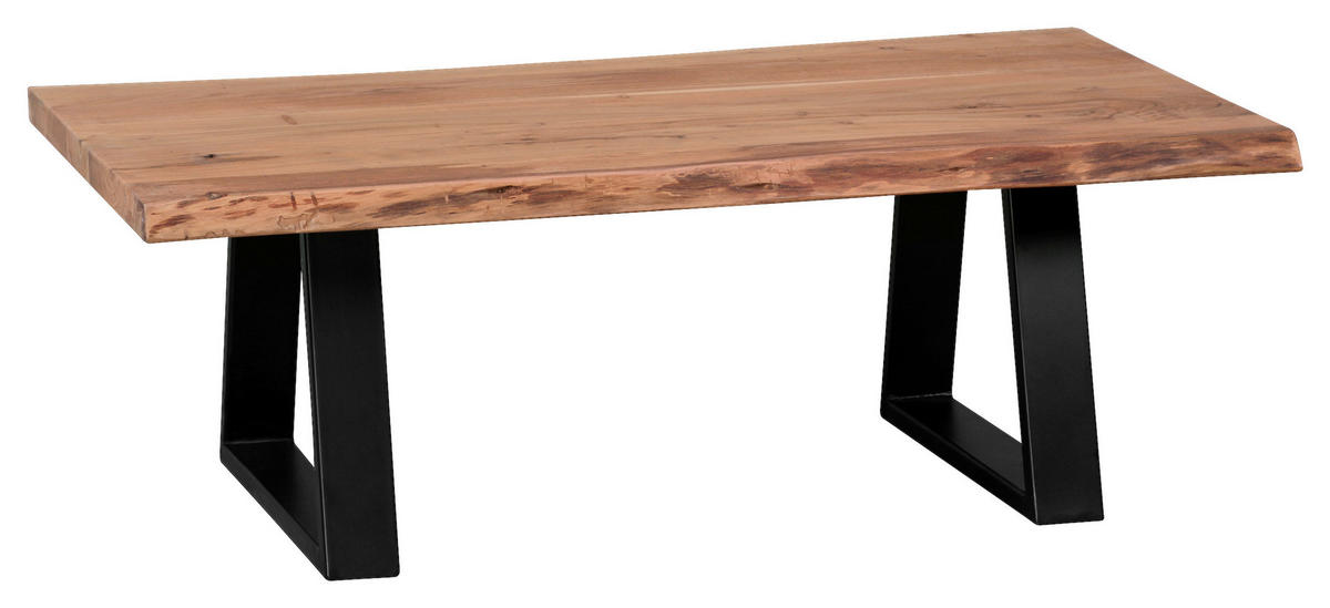 DOHÁNYZÓASZTAL fa 115/60/40 cm   - akácia színű/fekete, Design, fa/fém (115/60/40cm) - MID.YOU