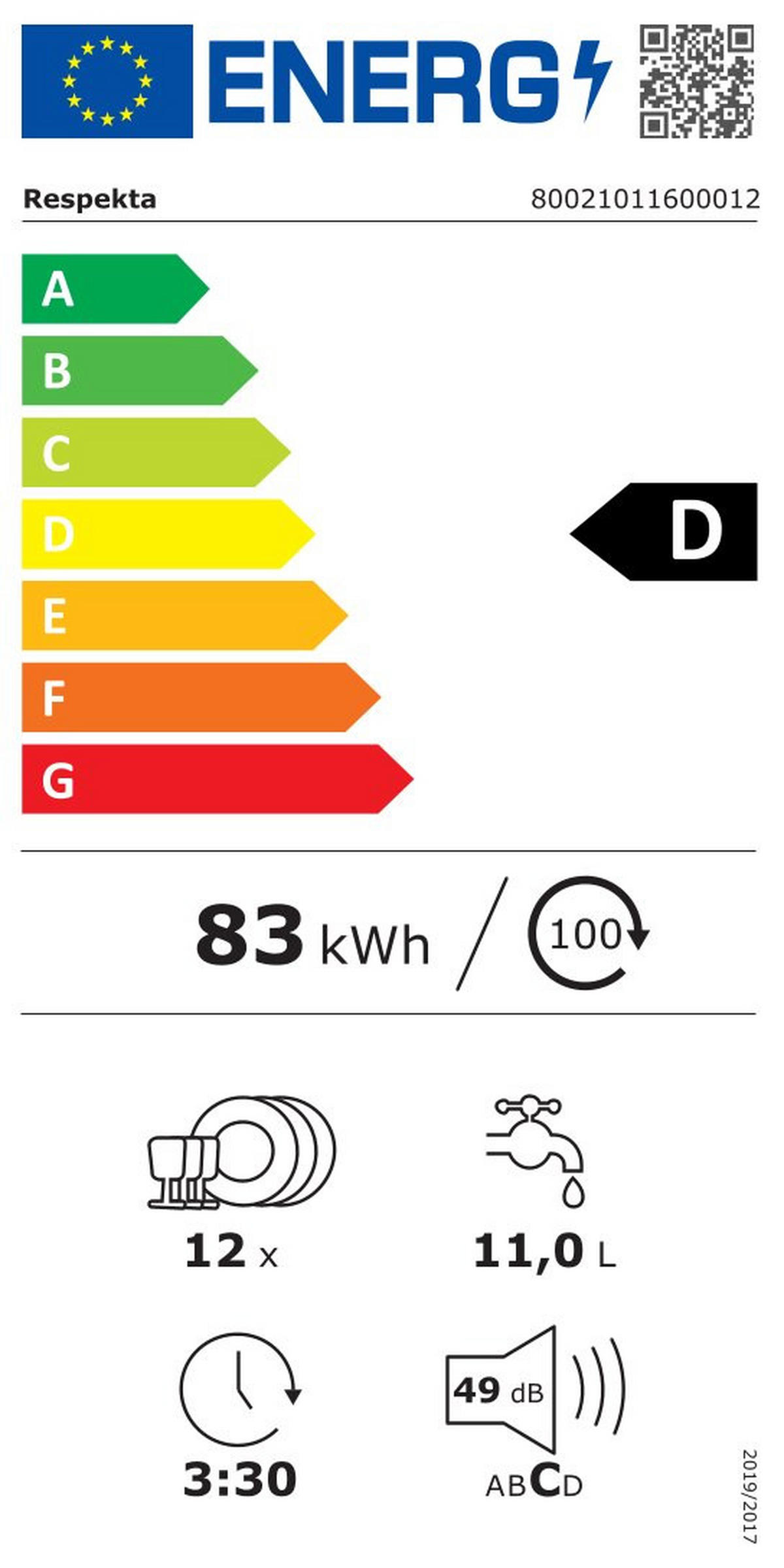 GESCHIRRSPÜLER GSPS60W-12  - Weiß, Basics, Kunststoff/Metall (59,8/84,5/60cm) - Respekta