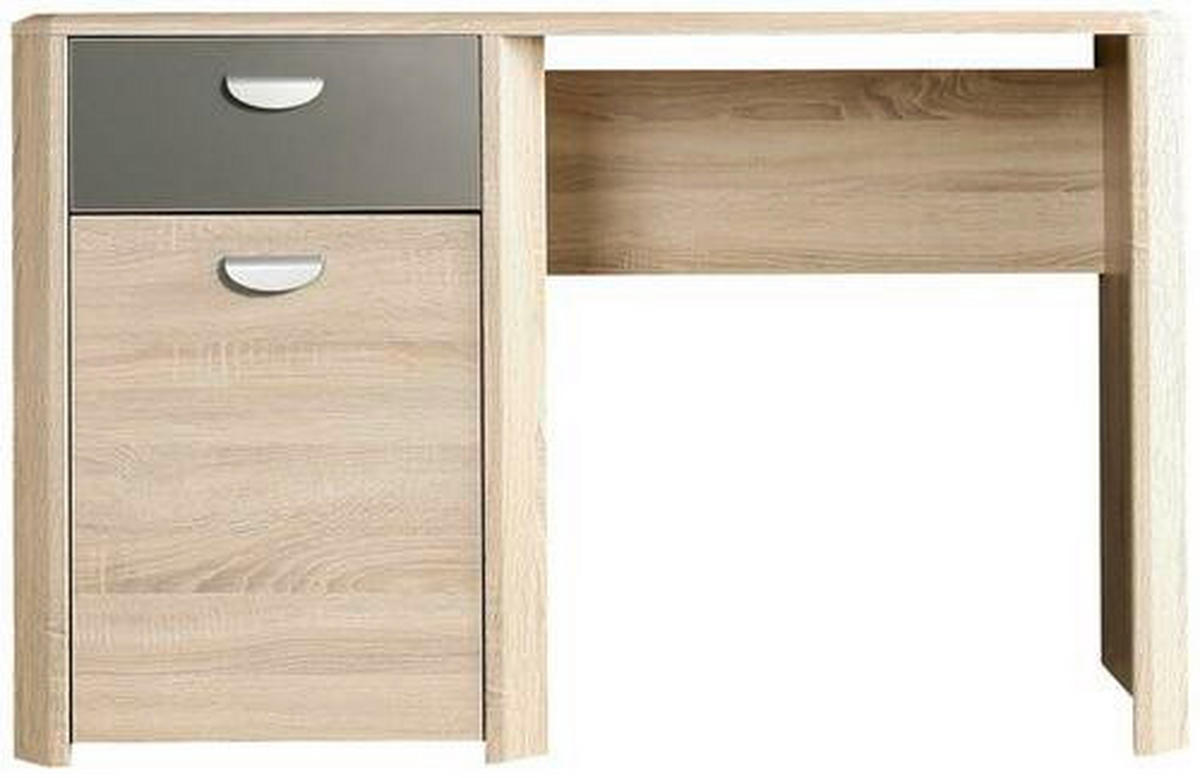 SCHREIBTISCH 130/58/74 cm in Anthrazit, Sonoma Eiche von CARRYHOME - Carryhome