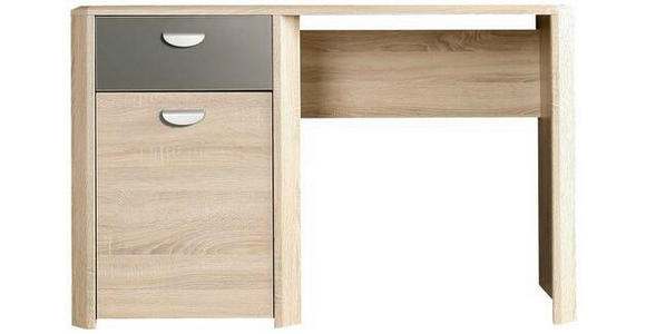 SCHREIBTISCH 130/58/74 cm in Anthrazit, Sonoma Eiche - Eichefarben/Anthrazit, Design, Holzwerkstoff (130/58/74cm) - Carryhome
