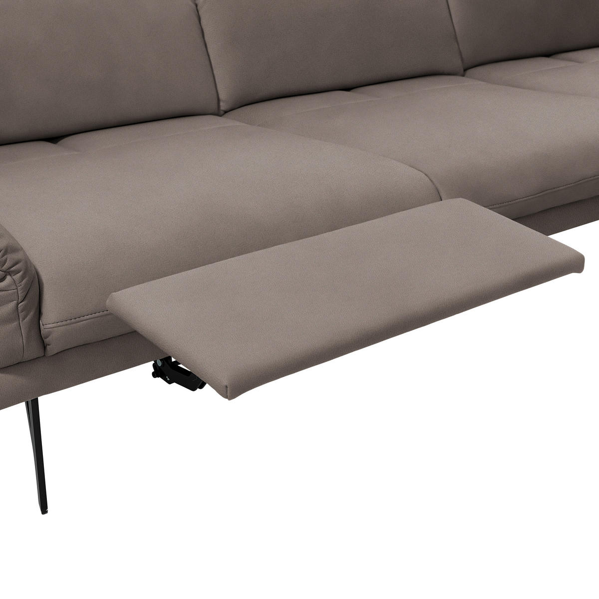 ECKSOFA Posh in Echtleder Fango  308/173 cm  - Fango/Anthrazit, Design, Leder/Metall (308/173cm) - Joop!