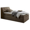 BOXSPRINGBETT 120/200 cm  in Dunkelbraun  - Dunkelbraun/Silberfarben, Design, Kunststoff/Textil (120/200cm) - Esposa
