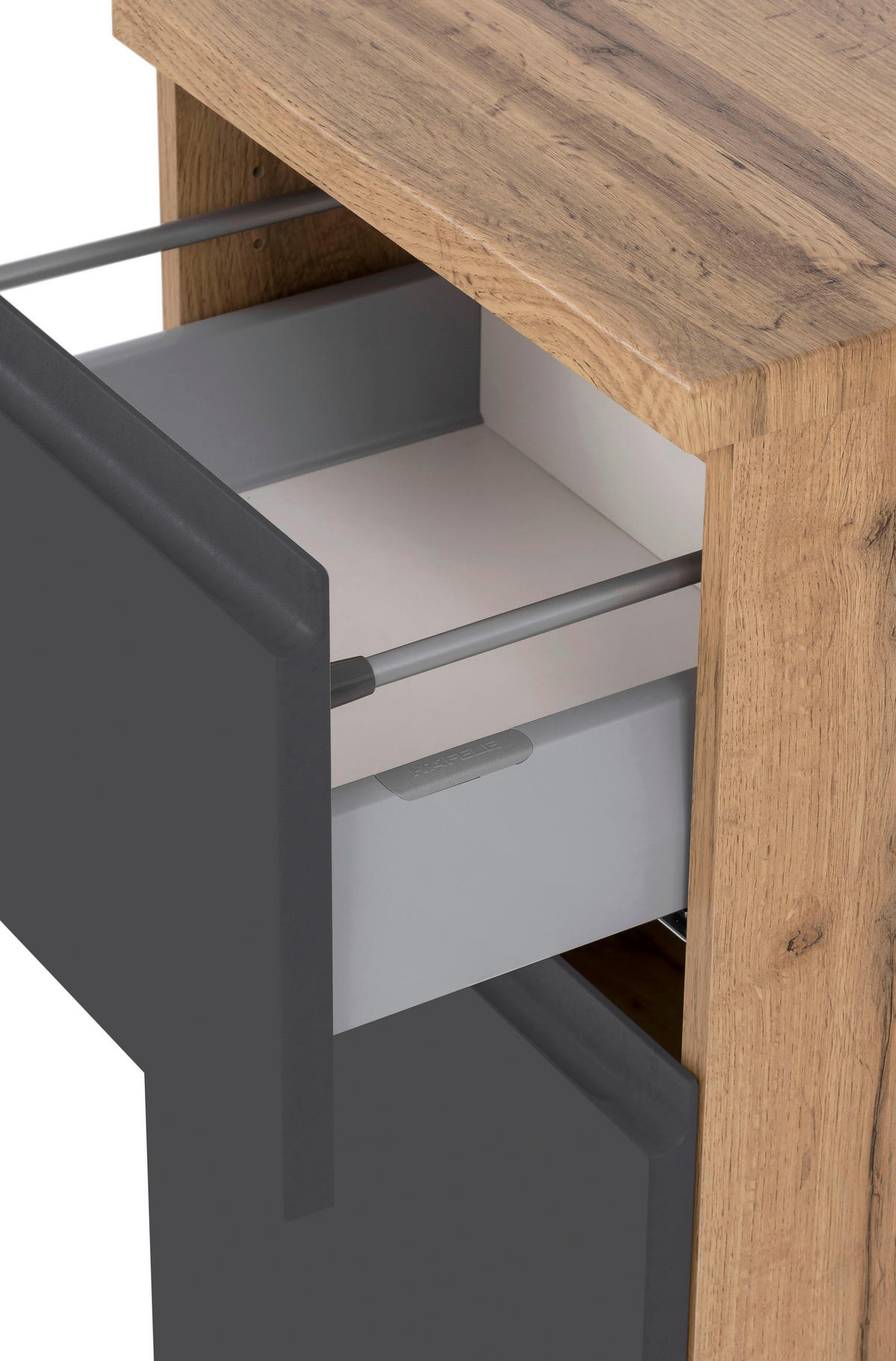 UNTERSCHRANK 40/79/35 cm   - Eiche Wotan/Grau, MODERN, Holzwerkstoff (40/79/35cm) - Held