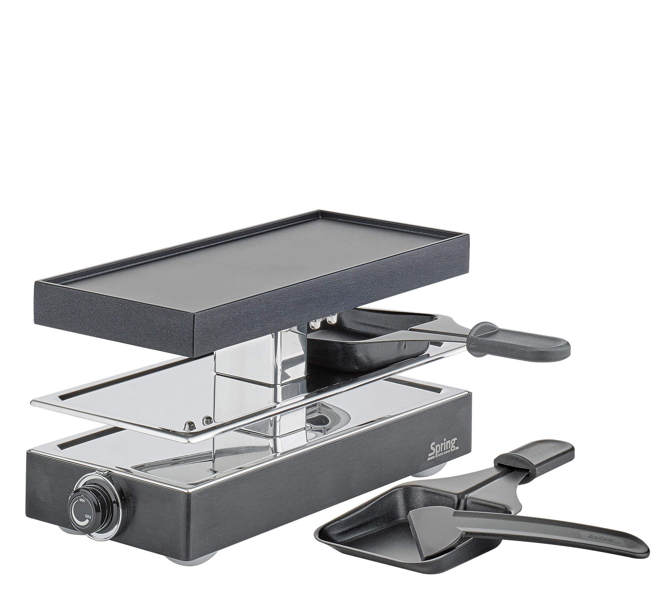 RACLETTE-GRILL Raclette2 CLASSIC  - Schwarz, Basics, Metall (26/11/12,5cm) - Spring