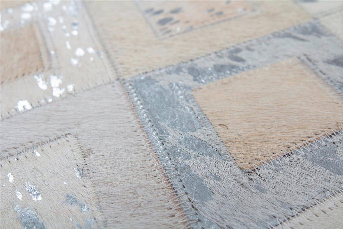 FLACHWEBETEPPICH 160/230 cm Spark 110 Grau/Silber Grau, Silberfarben  - Silberfarben/Grau, Design, Leder/Textil (160/230cm) - Novel