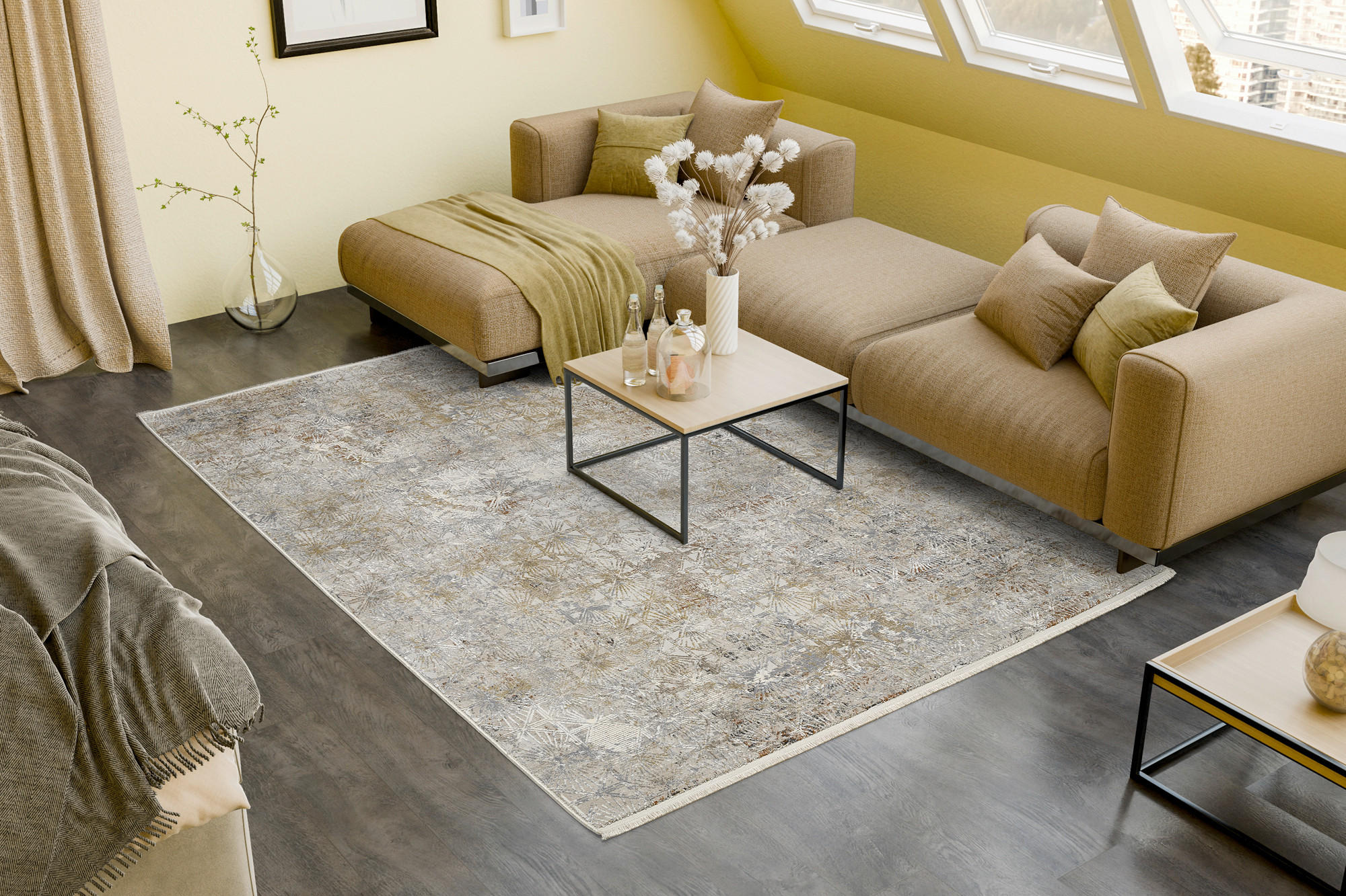 WEBTEPPICH 240/340 cm AMBER Braun, Grau, Beige  - Beige/Braun, Design, Textil (240/340cm) - Musterring