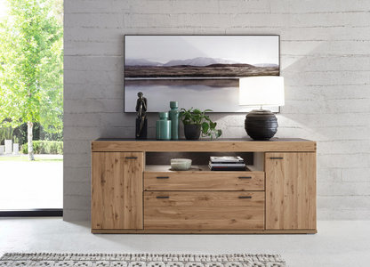 Sideboard Eiche Massiv Geolt Foliert Eichefarben Online Kaufen Xxxlutz