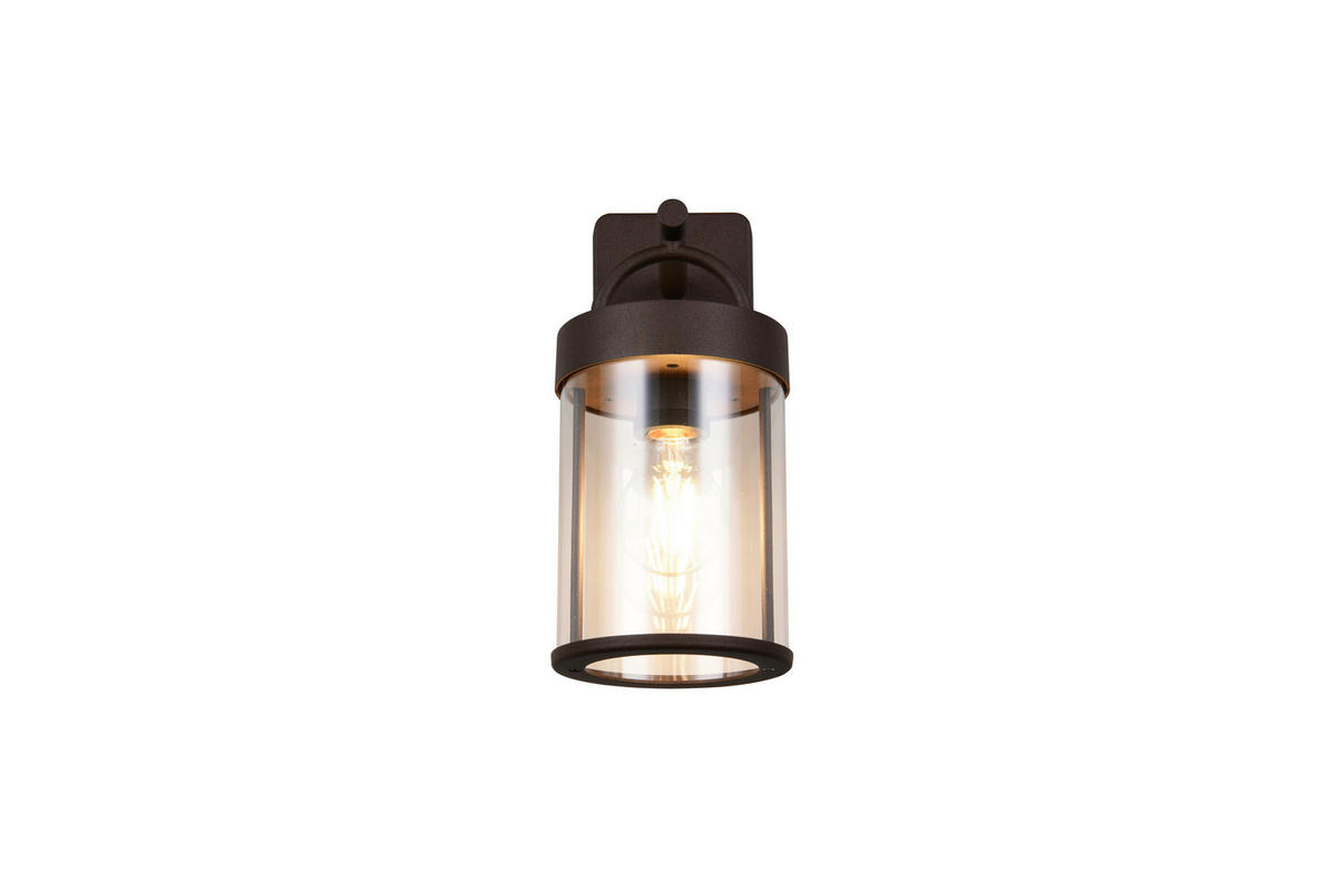 VÄGGLAMPA FÖR UTOMHUS - klar/rostfärgad, Lifestyle, metall/plast (12,5/18/29cm)