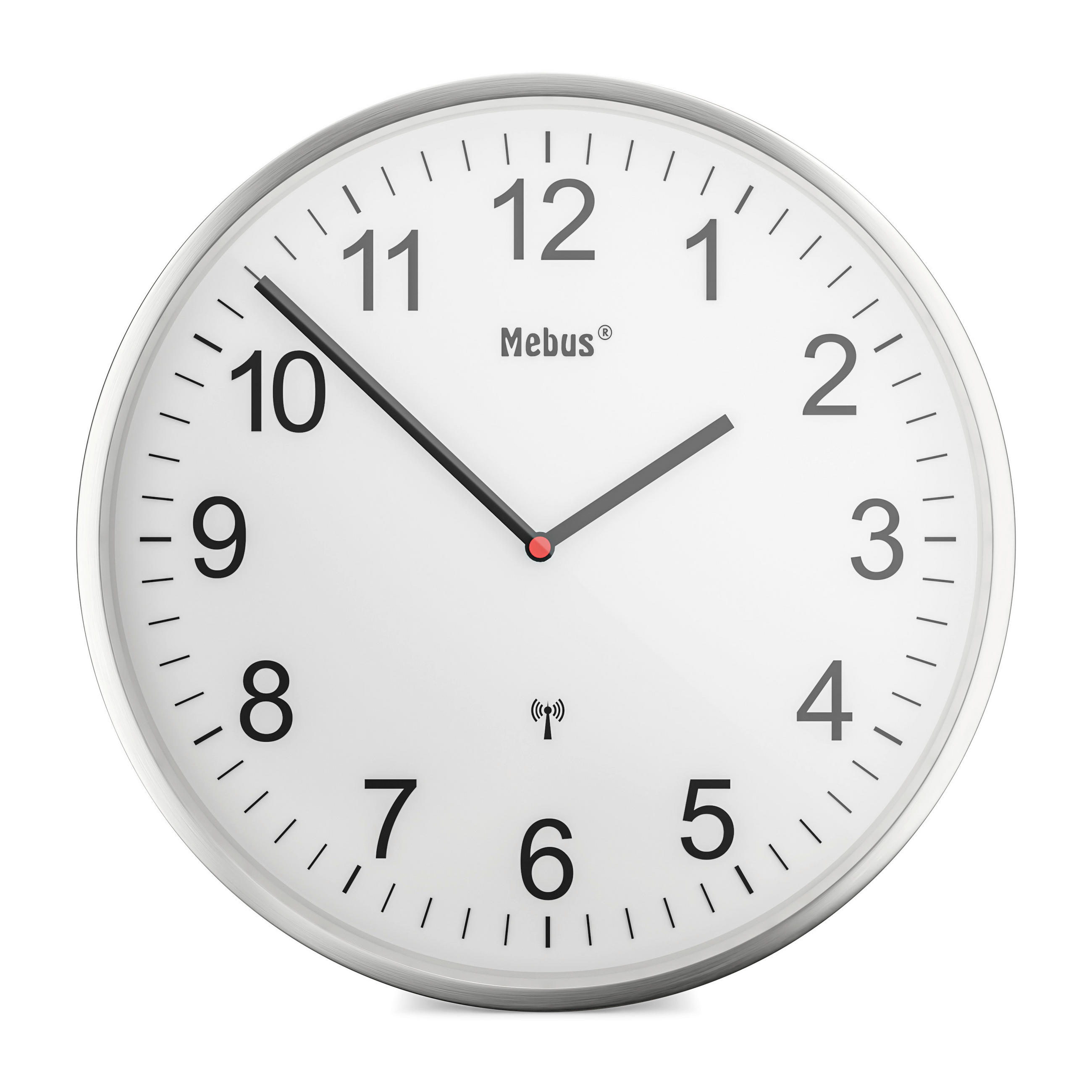 FUNKUHR  Weiß 45 cm  - Weiß, Basics, Metall (45cm)