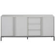SIDEBOARD WABI 180/81/40 cm 3 Schublade(n)  - Hellgrau/Schwarz, Design, Holz/Holzwerkstoff (180/81/40cm) - Xora