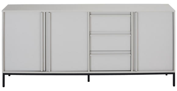 SIDEBOARD WABI 180/81/40 cm 3 Schublade(n)  - Hellgrau/Schwarz, Design, Holz/Holzwerkstoff (180/81/40cm) - Xora