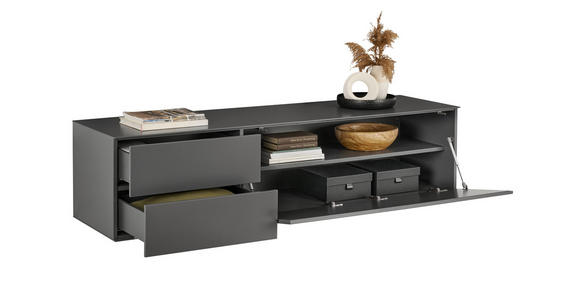 LOWBOARD  181/44/50 cm 2 Schublade(n) Beimöbel erhältlich, hängend, in verschiedenen Holzdekoren erhältlich  - Anthrazit, Design, Holzwerkstoff (181/44/50cm) - Dieter Knoll
