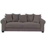 SCHLAFSOFA Kord Dunkelgrau  - Dunkelgrau/Schwarz, KONVENTIONELL, Kunststoff/Textil (250/95/125cm) - Hom`in