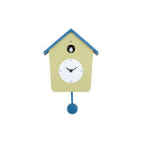 WANDUHR Hellgelb, Pastellblau  - Pastellblau/Hellgelb, Basics, Kunststoff (23/10.5/26cm) - Karlsson