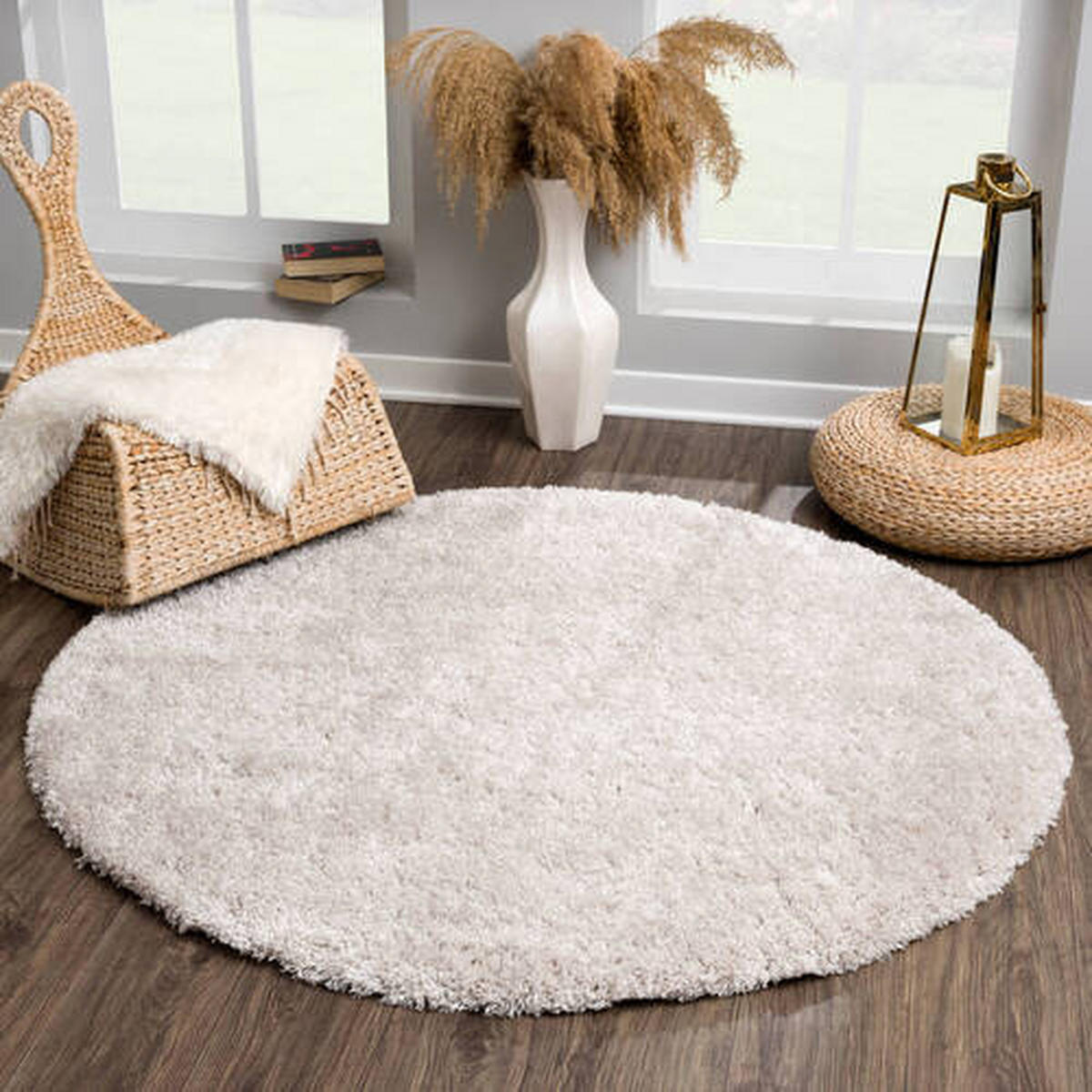 HOCHFLORTEPPICH 80/80 cm Porto Hellgrau  - Hellgrau, KONVENTIONELL, Textil (80/80cm)