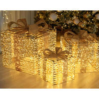 LED-GESCHENKBOXEN - Goldfarben, Basics, Metall (25/25/30cm)
