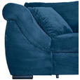 ECKSOFA  in Cord Blau  - Blau/Schwarz, KONVENTIONELL, Textil/Metall (258/168cm) - Carryhome