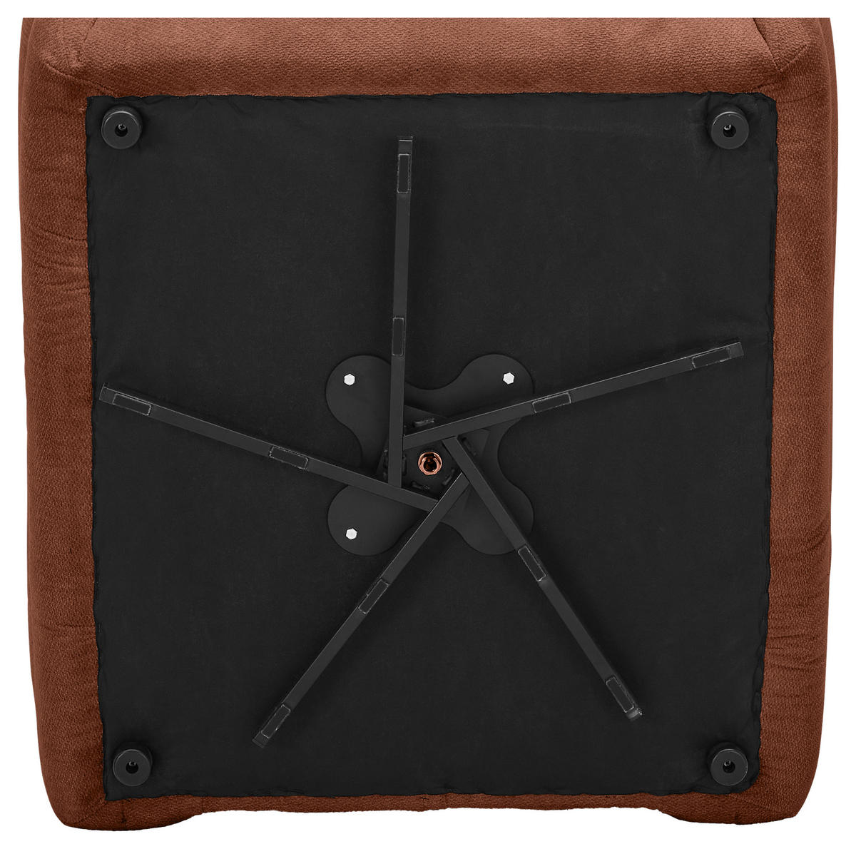 SESSEL in Webstoff Rostfarben  - Rostfarben/Schwarz, KONVENTIONELL, Textil/Metall (112/88/120cm) - Carryhome