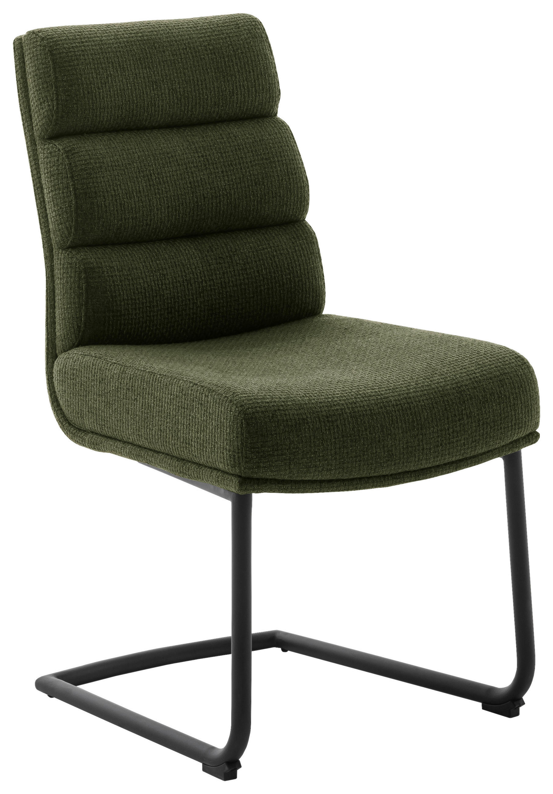 SCHWINGSTUHL  in Stahl Webstoff  - Schwarz/Olivgrün, Design, Textil/Metall (47/90/64cm) - Dieter Knoll