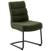 SCHWINGSTUHL  in Stahl Webstoff  - Schwarz/Olivgrün, Design, Textil/Metall (47/90/64cm) - Dieter Knoll