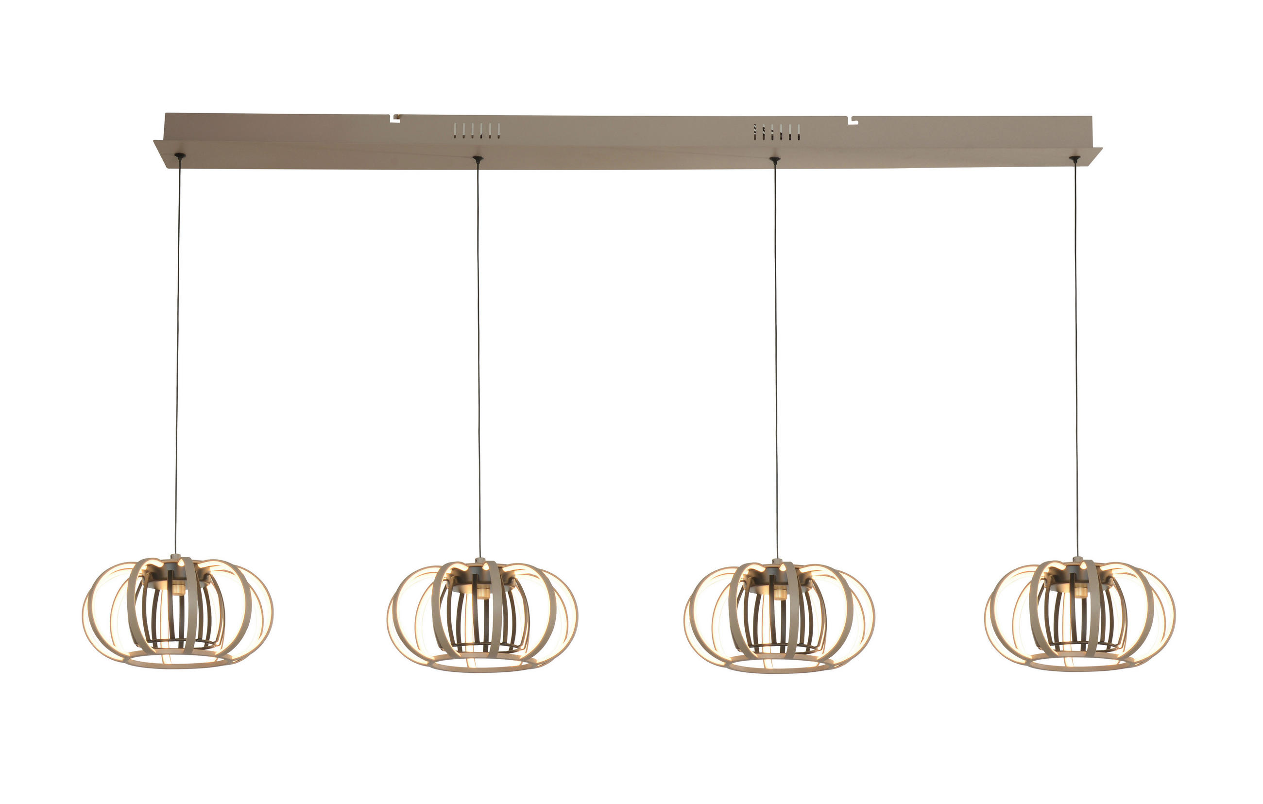 XXXLutz Led-Hängeleuchte Salo Schwarz, Sand 22x150x130 cm