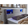 BOXSPRINGBETT 180/200 cm  in Hellgrau  - Hellgrau/Schwarz, Design, Holz/Textil (180/200cm) - Xora