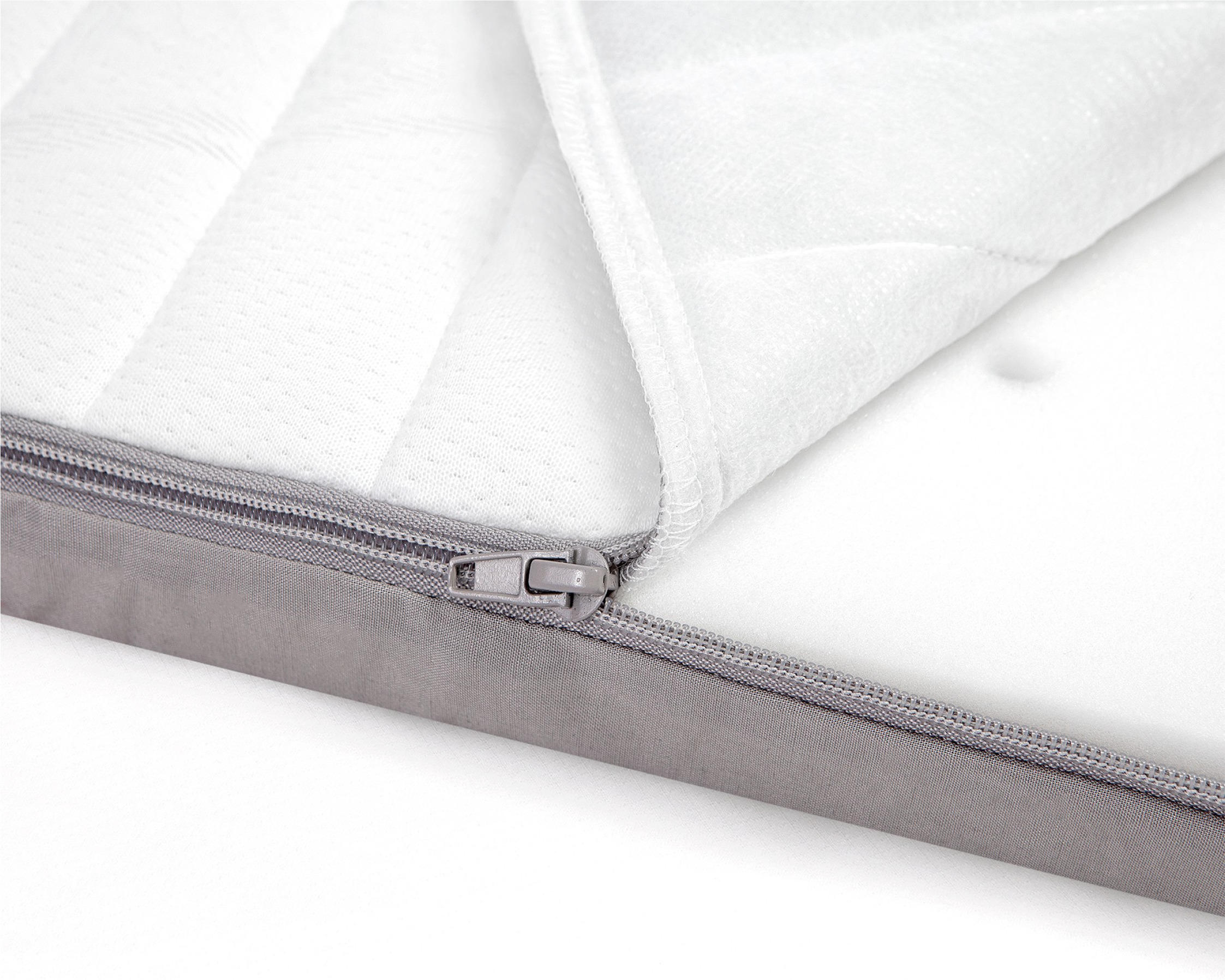 REISEBETTMATRATZE  - Weiß/Grau, Basics, Textil (120/60/5cm) - Zöllner
