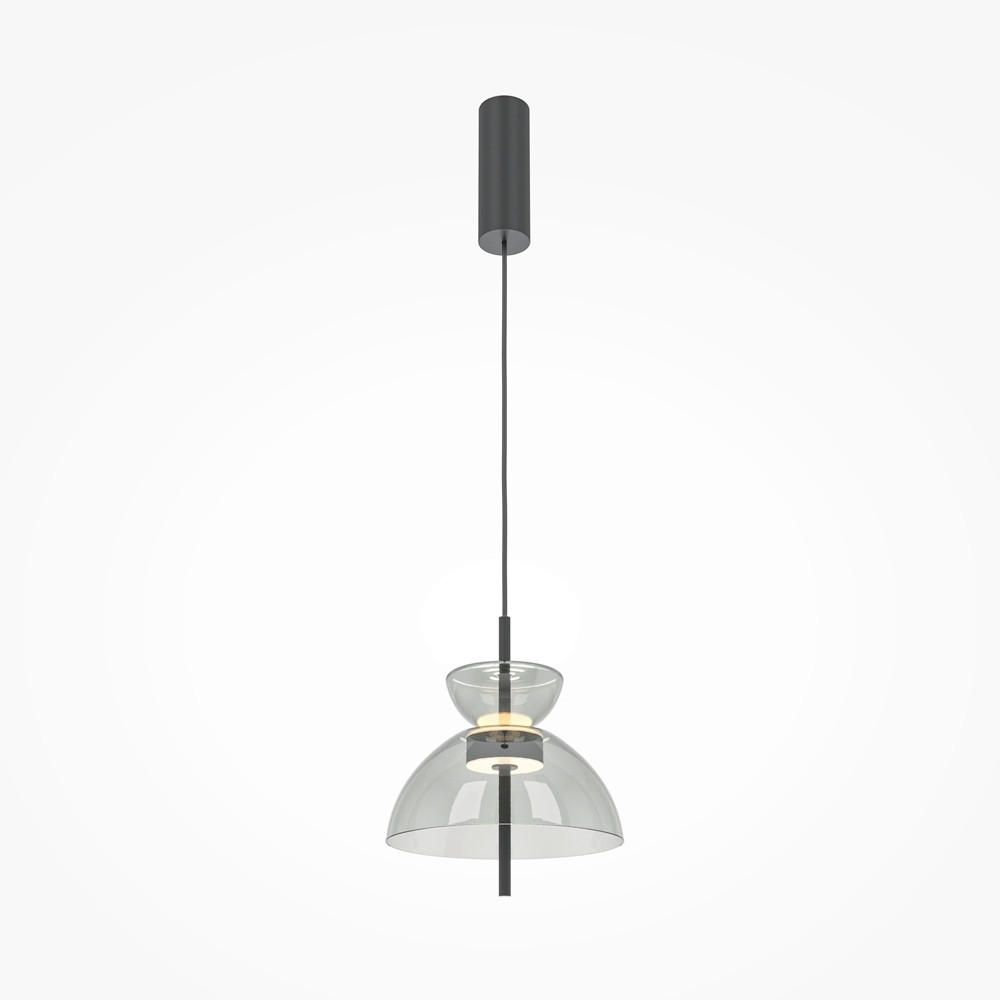 PENDELLEUCHTE 25/58 cm    - Schwarz/Grau, Modern, Glas/Metall (25/58cm) - MAYTONI