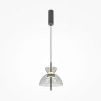 PENDELLEUCHTE 25/58 cm    - Schwarz/Grau, Modern, Glas/Metall (25/58cm) - MAYTONI