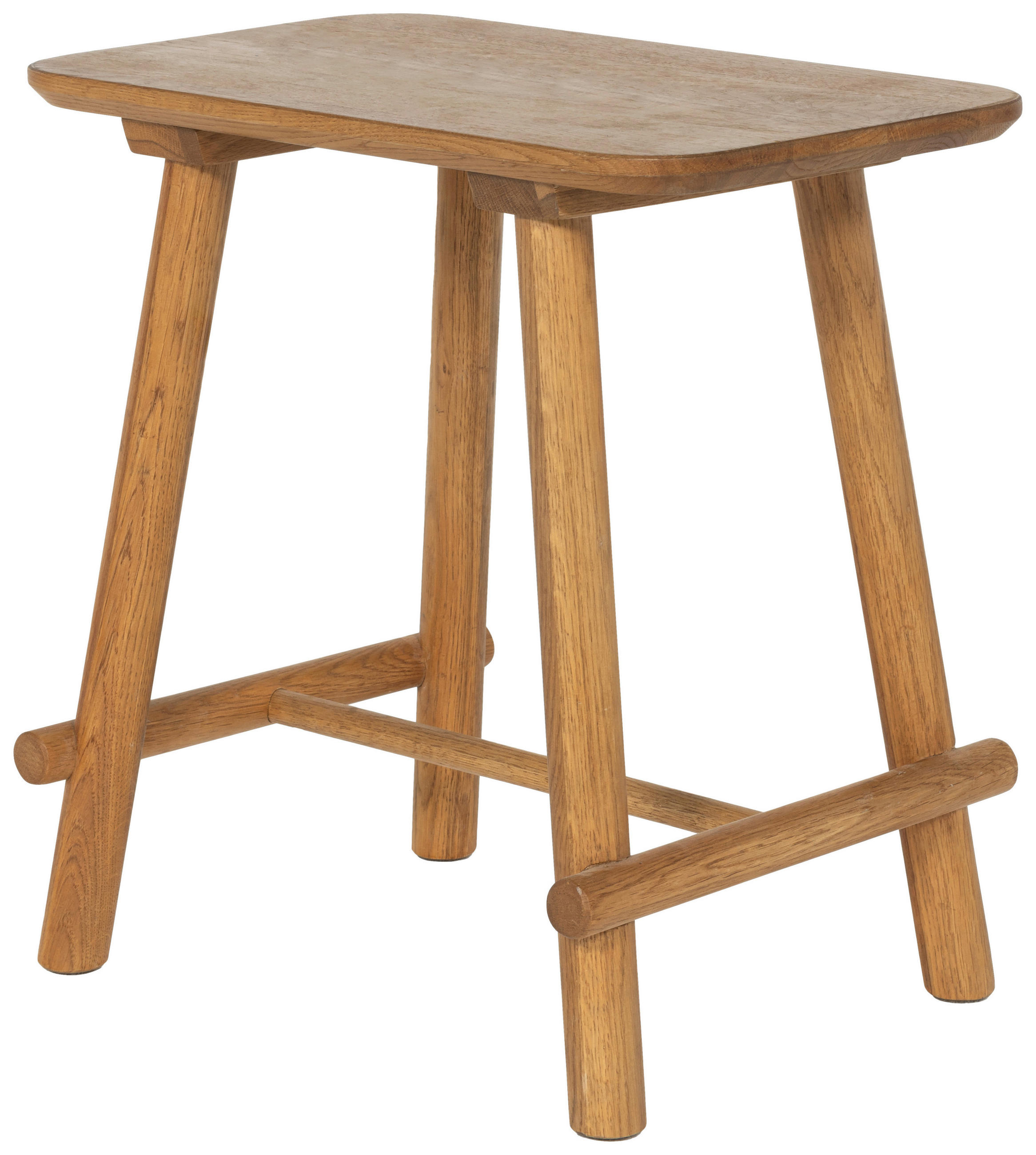 HOCKER in Holz Eichefarben  - Eichefarben, Natur, Holz (45/45/30cm) - Linea Natura