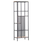 REGAL Schwarz, Akaziefarben  50/155/30 cm  - Schwarz/Akaziefarben, Trend, Holz/Metall (50/155/30cm) - Carryhome