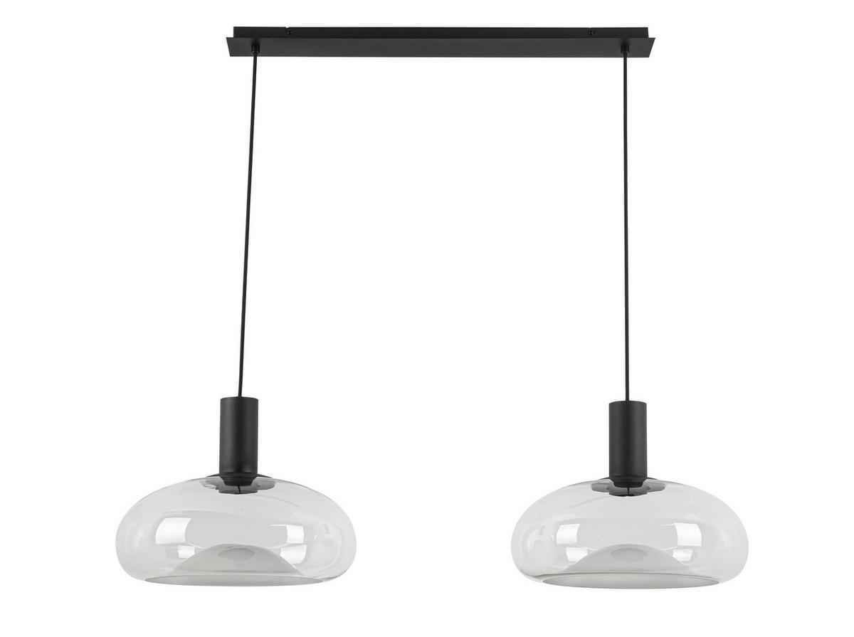 ZÁVĚSNÉ SVÍTIDLO, 98,5/37/183 cm  - černá, Design, kov/sklo (98,5/37/183cm) - Dieter Knoll