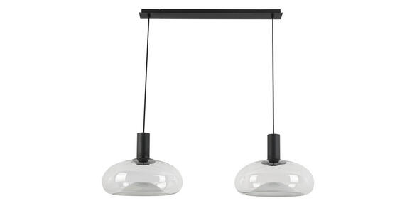 HÄNGELEUCHTE 98,5/37/183 cm - Schwarz, Design, Glas/Metall (98,5/37/183cm) - Dieter Knoll