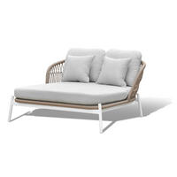 LEŽALJKA VRTNA  bijela, bež  metal, plastika, tekstil      - bijela/bež, Moderno, metal/tekstil (182/78/149cm) - Ambia Garden