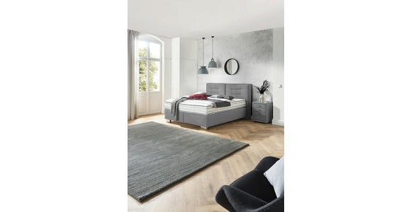 BOXSPRINGBETT 180/200 cm  in Hellgrau  - Chromfarben/Hellgrau, KONVENTIONELL, Textil (180/200cm) - Dieter Knoll