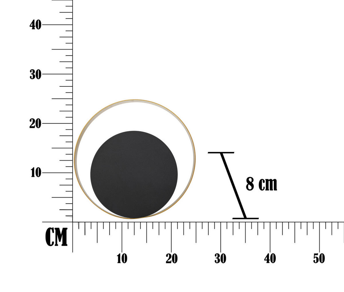 WANDLEUCHTE 25/25/8 cm  - Goldfarben/Schwarz, Trend, Metall (25/25/8cm) - Mauro Ferretti