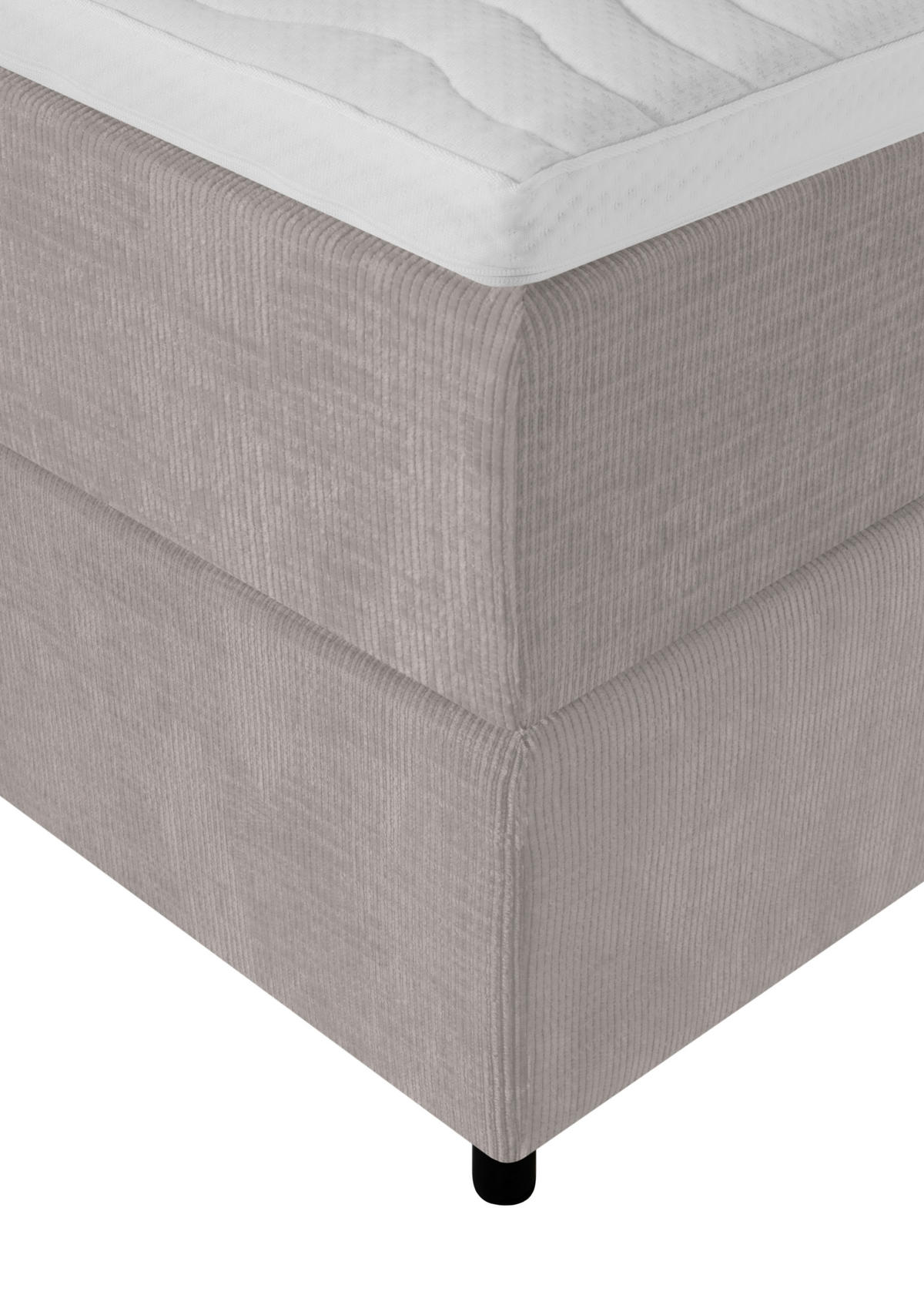 BOXSPRINGBETT 140/200 cm  in Grau  - Schwarz/Grau, Design, Textil/Metall (140/200cm) - Welnova