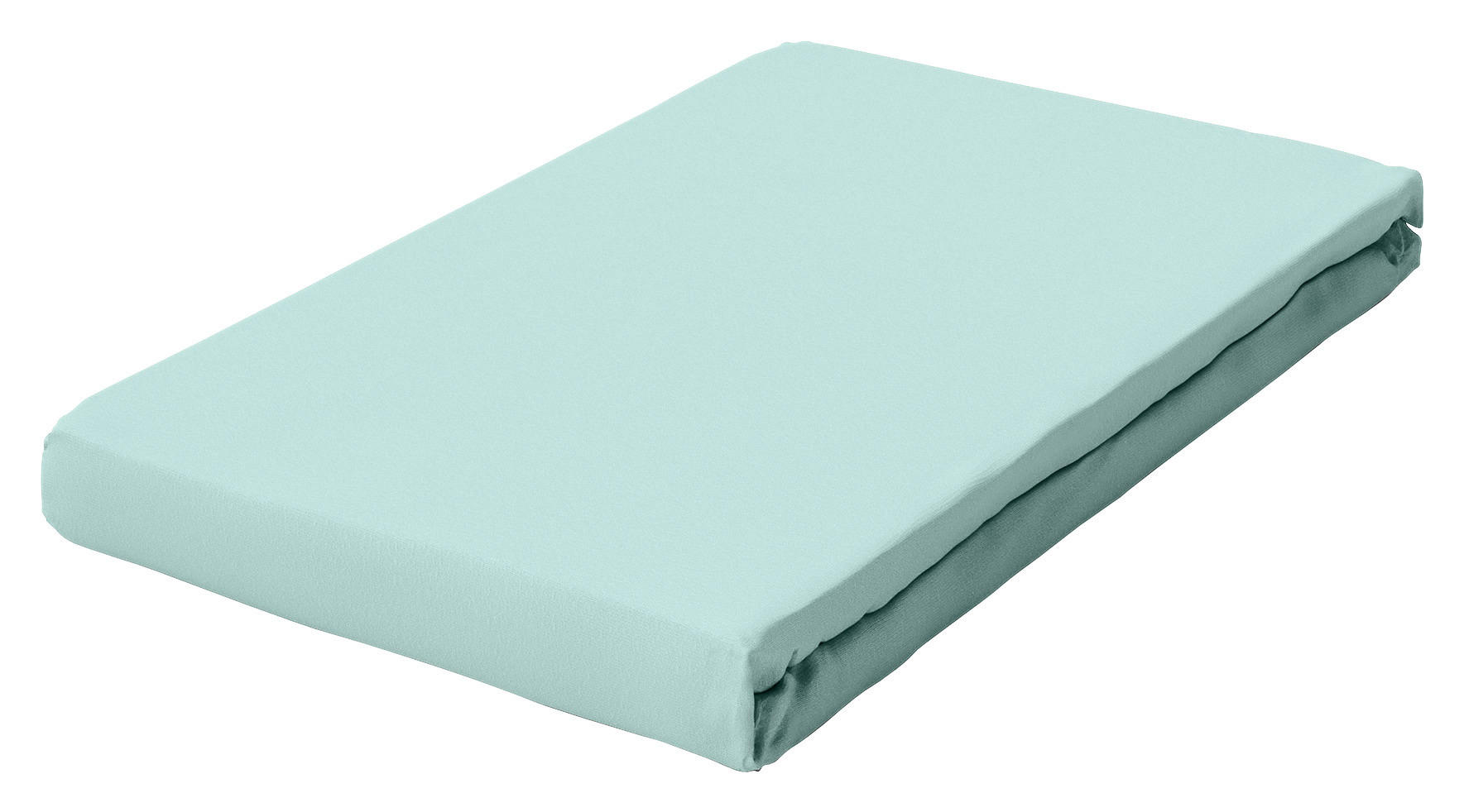 Schlafgut Spannbetttuch Pure Hellblau 120-130x200-220 cm