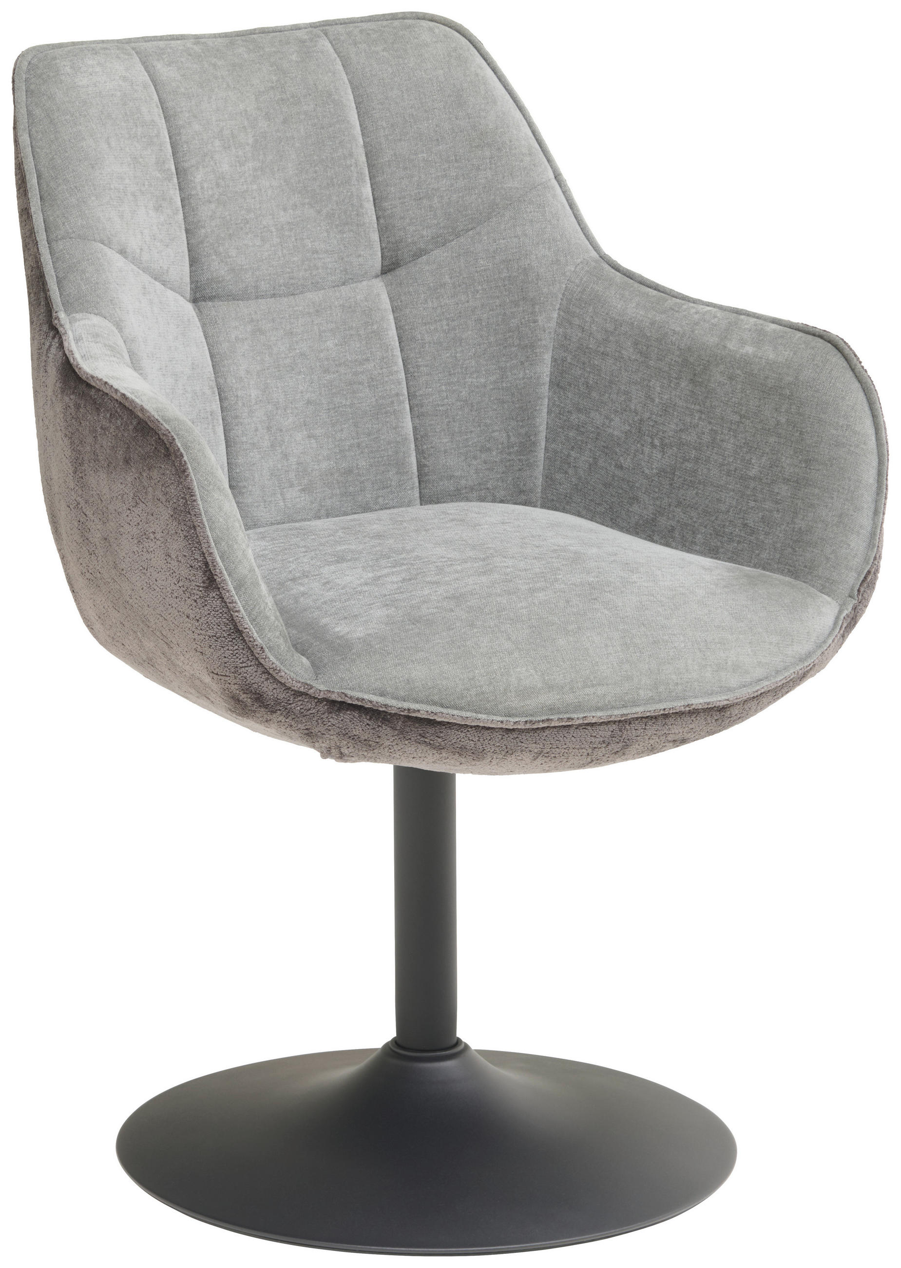 Scaun Cu Brațe din metal, textil, gri, negru