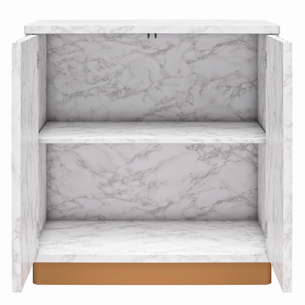 HIGHBOARD Rene Scallop  in 81/81/40 cm  - Weiß, Design, Holzwerkstoff/Metall (81/81/40cm) - MID.YOU