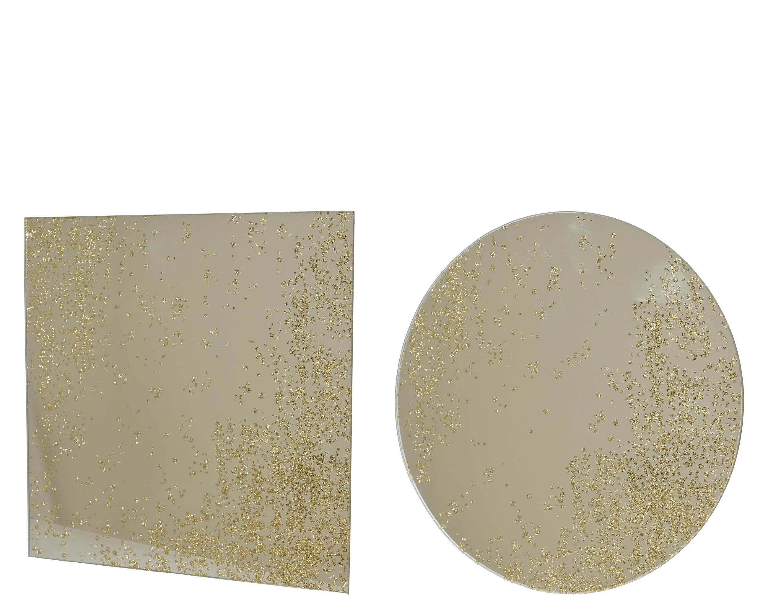 DEKOTELLER - Goldfarben, LIFESTYLE, Glas (20/20cm)