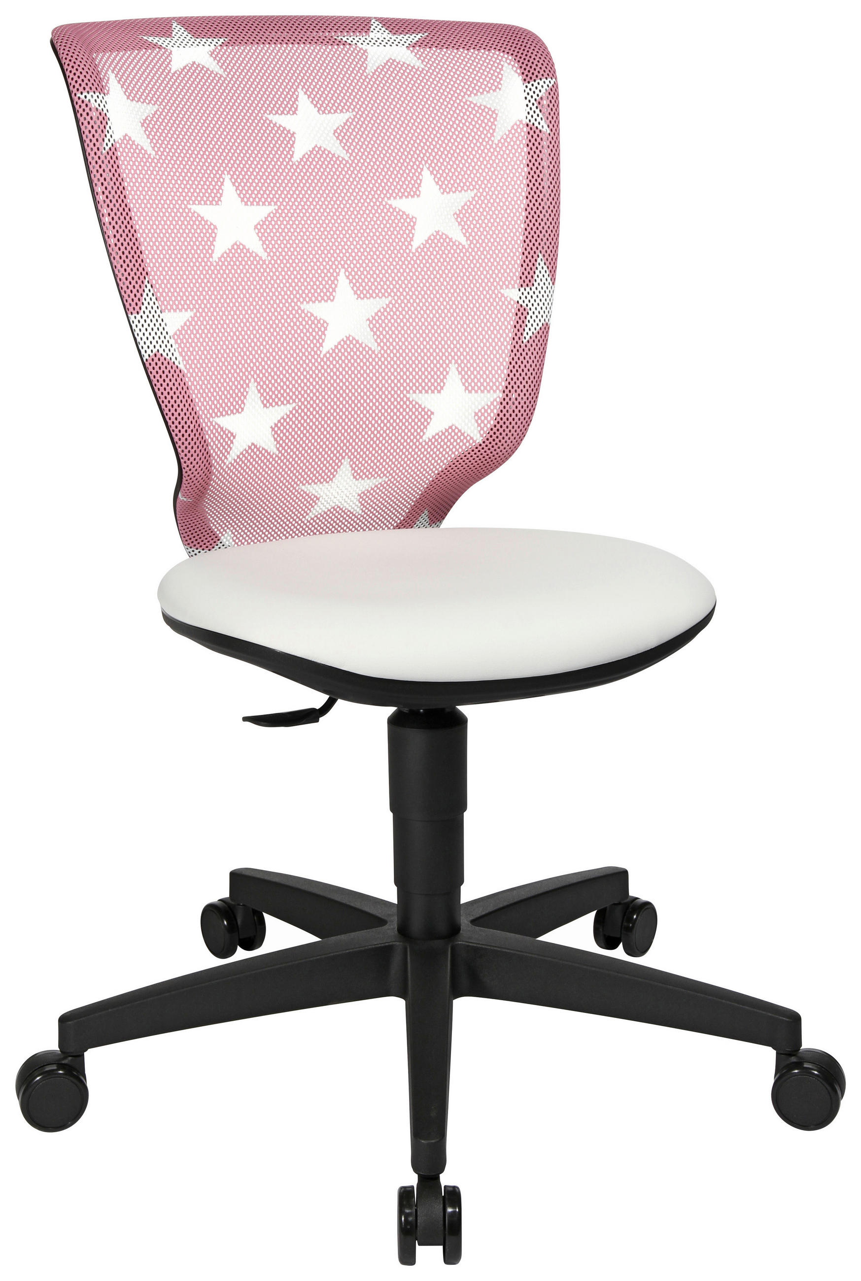 JUGENDDREHSTUHL Lederlook Rosa, Weiß  - Schwarz/Rosa, Design, Kunststoff/Textil (44/84-98/40cm) - Xora