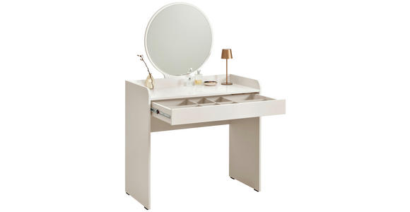 SCHMINKTISCH 90/47/142 cm, Kaschmir  - Kaschmir, Design, Glas/Holzwerkstoff (90/47/142cm) - Carryhome