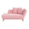RÉCAMIERE in Flachgewebe Rosa  - Eichefarben/Rosa, Modern, Holz/Textil (205/74-87/94cm) - Bali