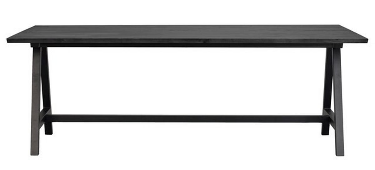 MATBORD i trä 220/100/75 cm   - svart, Design, metall/trä (220/100/75cm) - Rowico