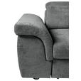 ECKSOFA Dunkelgrau Flachgewebe - Dunkelgrau/Schwarz, KONVENTIONELL, Kunststoff/Textil (280/235cm) - Carryhome